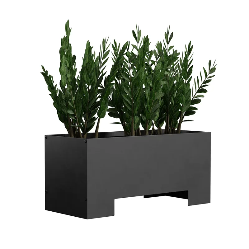 Rechthoekige buitenbak met verhoogde voet