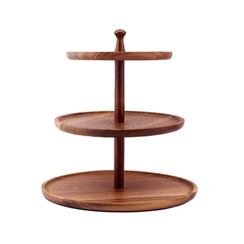 Gelaagd houten dessertrek